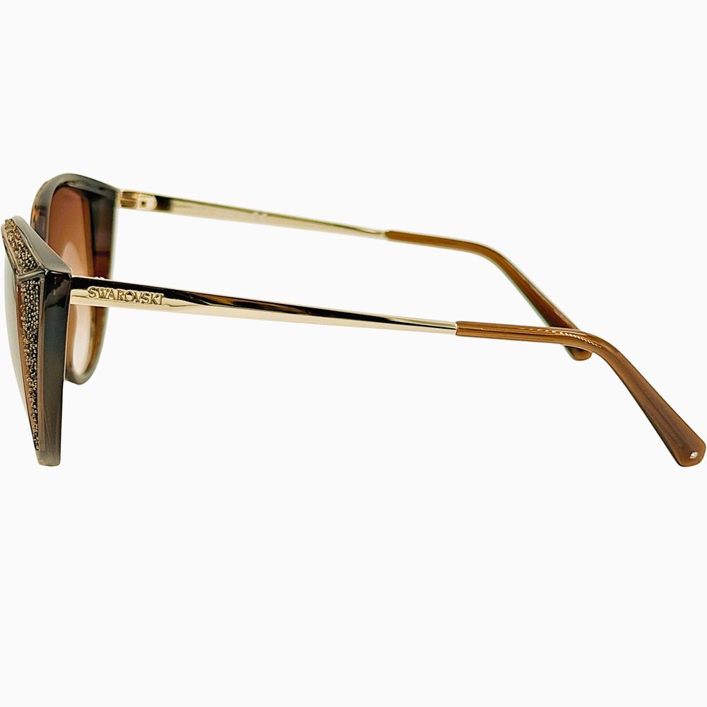 Swarovski SK0168 Womens Plastic Sunglass 45F Shiny Light Brown 55-19 Brown Grad - Picture 4 of 5